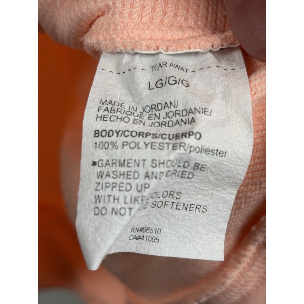 Under Armour Women’s Lg Long Sleeve Full Zip Hoodie Peach Mesh Accents - Picture 5 of 8